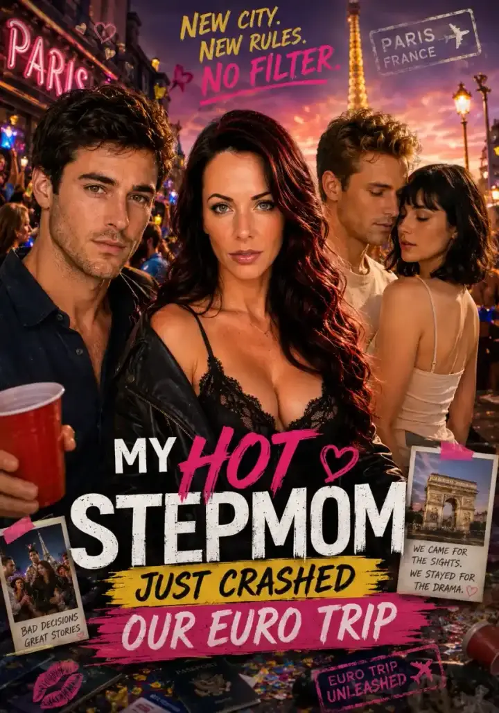 My Hot Stepmom Just Crashed Our Euro Trip poster on Candy Shorts